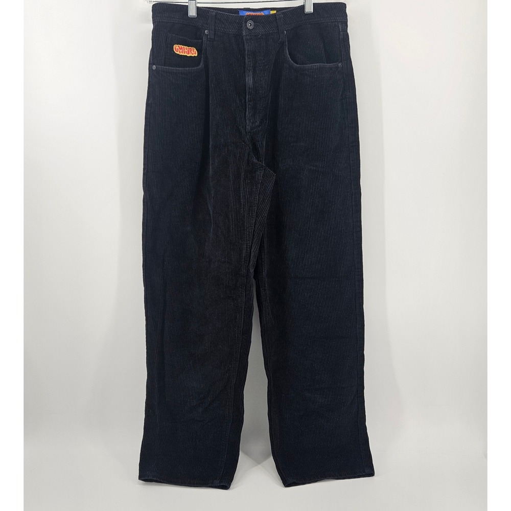 Empyre Relax Black Corduroy Pants Mens 32 Loose Fit Skate Streetwear 100% Cotton